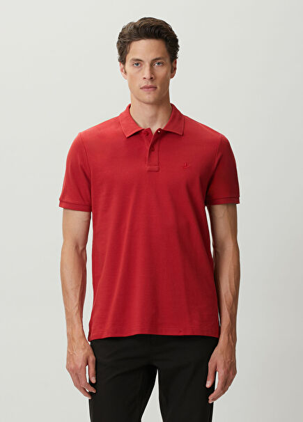 Burgundy Polo Buttoned T-Shirt