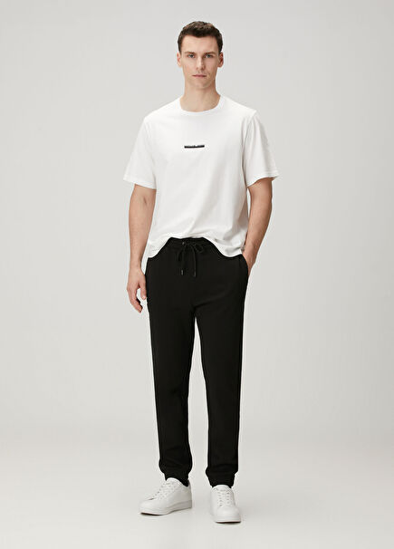 Siyah Organik Pamuk Jogger Eşofman Altı