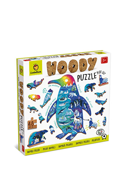 Animali Polari Polar Animals Woody Puzzle