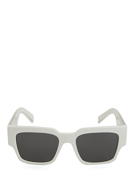 White Rectangular Shaped Logo Men's Sunglasses