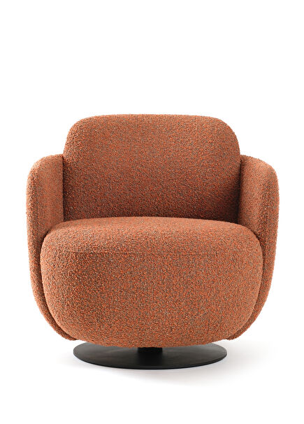 Kubeb Kırçıllı Taba Metal Döner Berjer