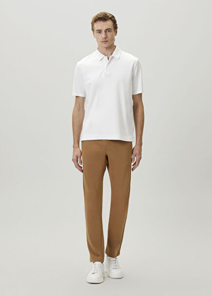 Deve Tüyü Beli Kordonlu Örme Chino Pantolon