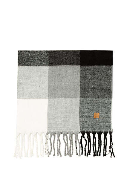 Ekose Desenli Kadın Atkı