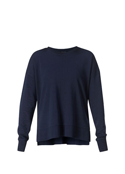 After Class Longline Lacivert Kadın Sweatshirt
