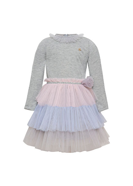 Gia Gri Kız Çocuk Elbise