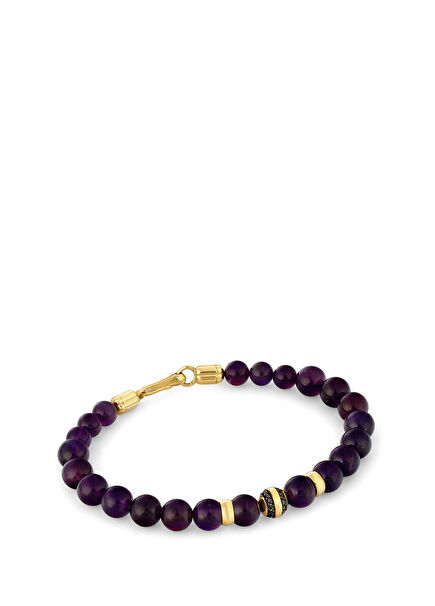 Black Diamond Mens 14K Bracelet