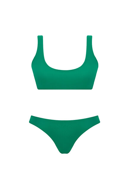 Sierra Econyl Bra Styled Sporty Green Women's Bikini Set