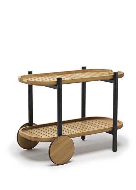 Mateo Teak Service Cart