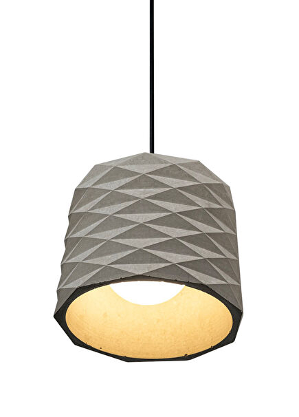 Prizma Gri Beton Tavan Aydınlatması