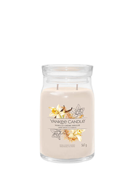 Brown Large Candle Vanilla Crème Brûlée
