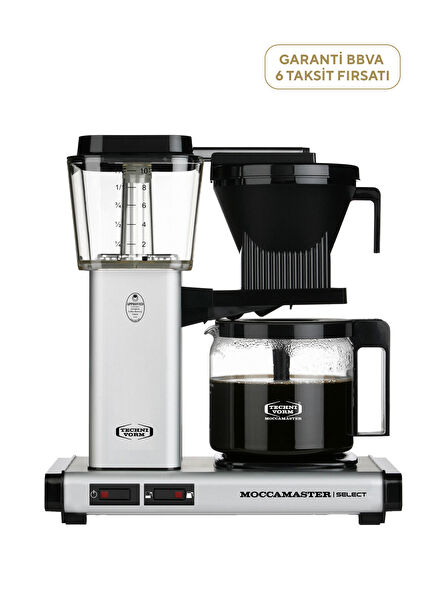 KBG 741 Matte Silver Filter Coffee Maker with Glass Pot 