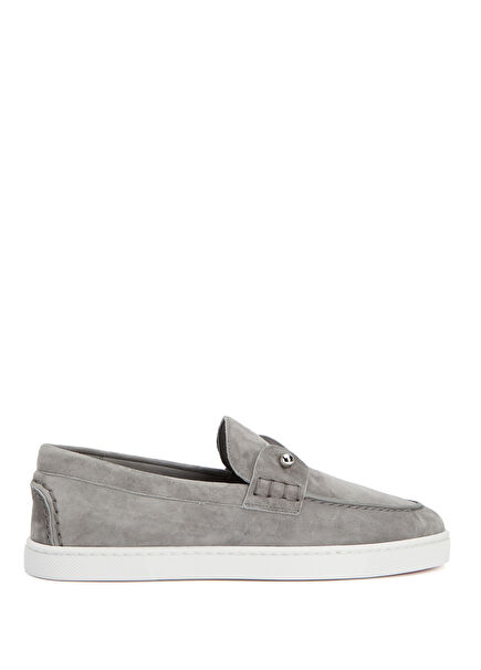 Chambelboat Grey Women's Suede Loafers