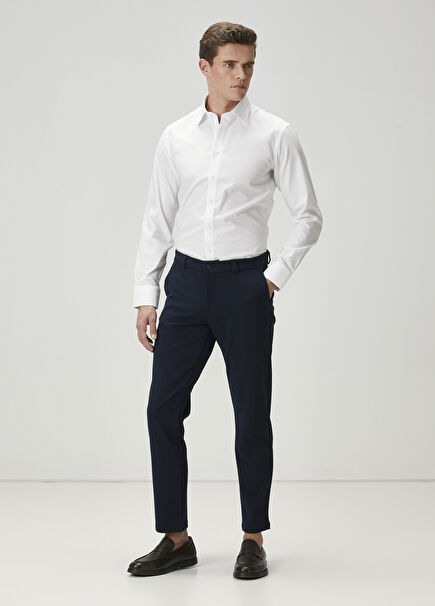 Slim Fit Lacivert Pantolon