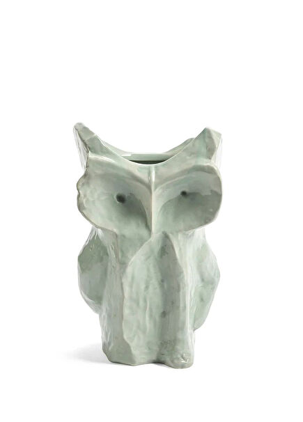 Owl Vase Light Blue Midnight By Marni Açık Mavi Seramik Dekoratif Obje 30 cm