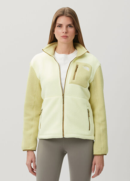 Yumiori Green Full-Length Zip Fleece Jacket
