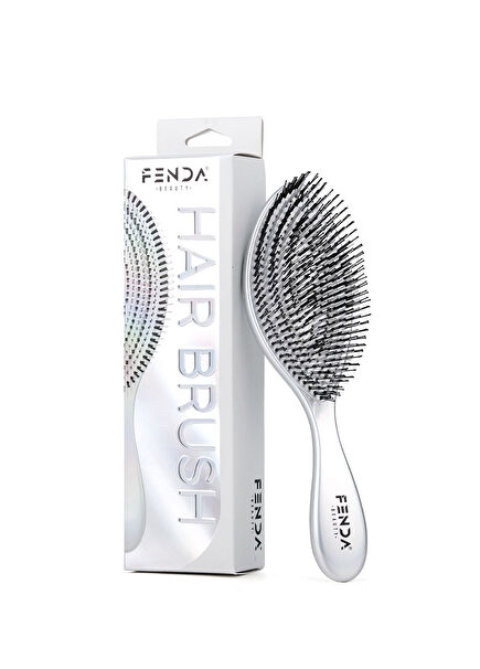 Profesyonel Platinum White 4 Pinli Spiral Beyaz Saç Fırçası