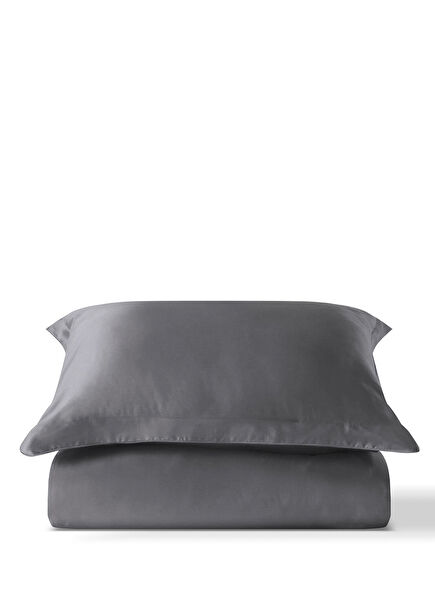 Polos Junco Antrasit Pamuk Saten Super King Size Nevresim Takımı 260 x 240 cm