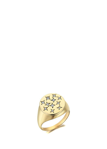Little Stars Diamond Women's Gold Ring