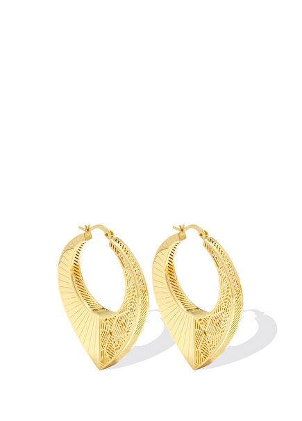 Kosmos Women's Gold Big Hoop Earrings