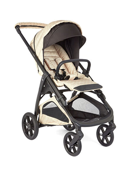 Beige Black Unisex Stroller