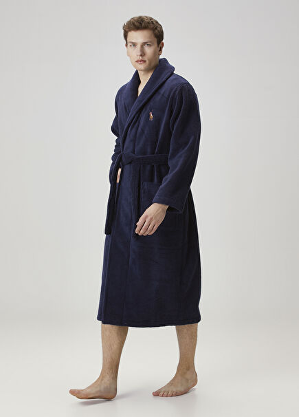 Navy Blue Dressing Gown