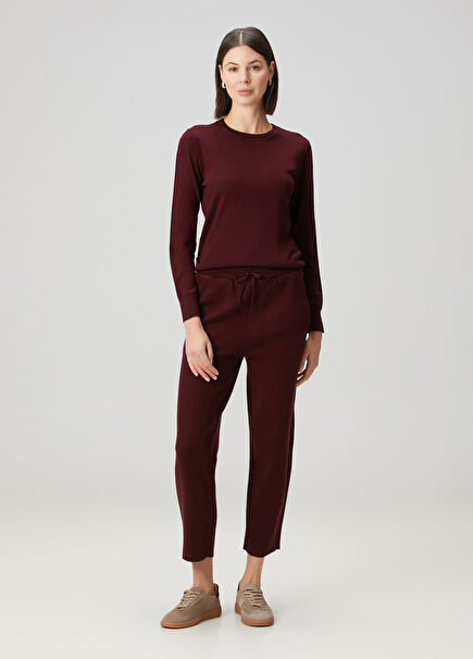 Burgundy Knit Trousers