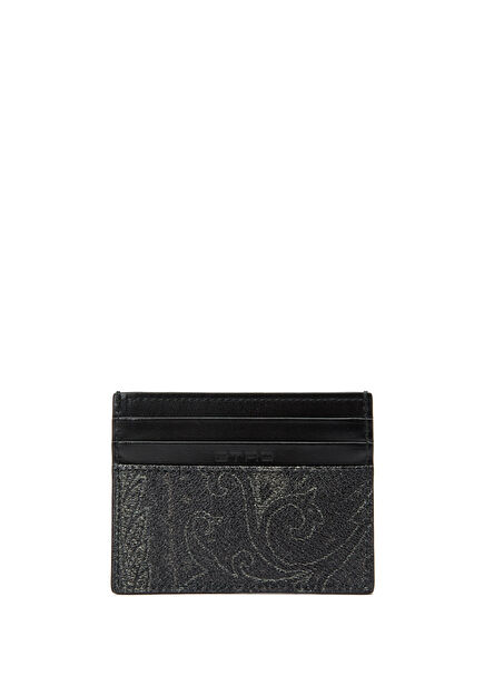 Black Shawl Pattern Men's Card Holder