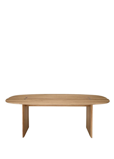Intervalle Solid Walnut Naturel Masif Ahşap Yemek Masası