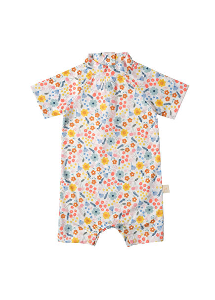 Pretty Floral UV Protection Baby Girl Swimsuit