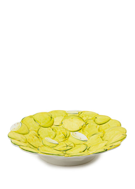 Sarı Limon Desenli Kase