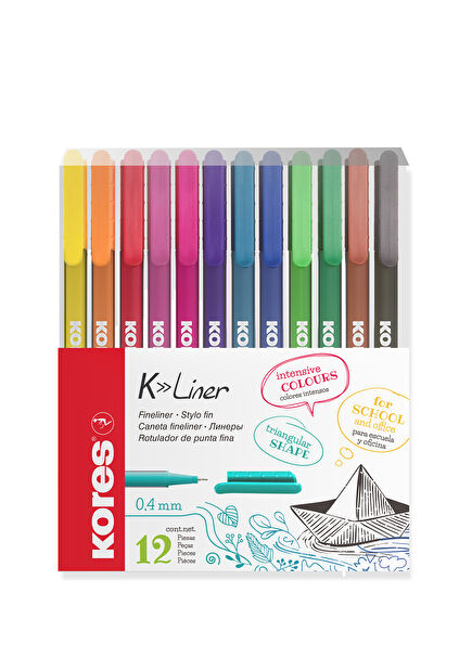 Fineliner 12'li İnce Uçlu Kalem Seti