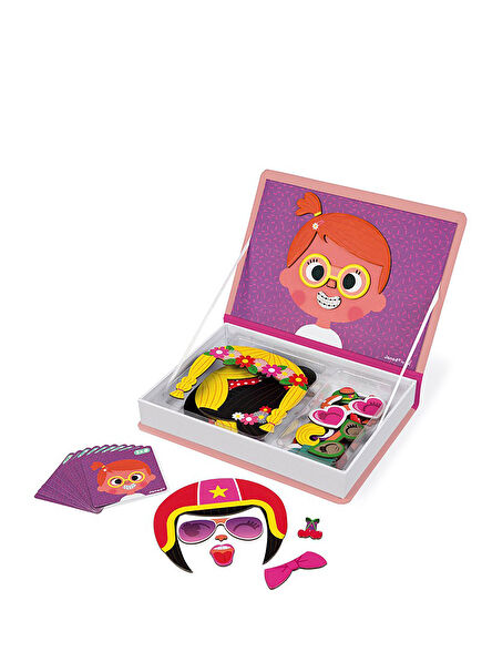 Crazy Faces Girl Magnetic Game Book