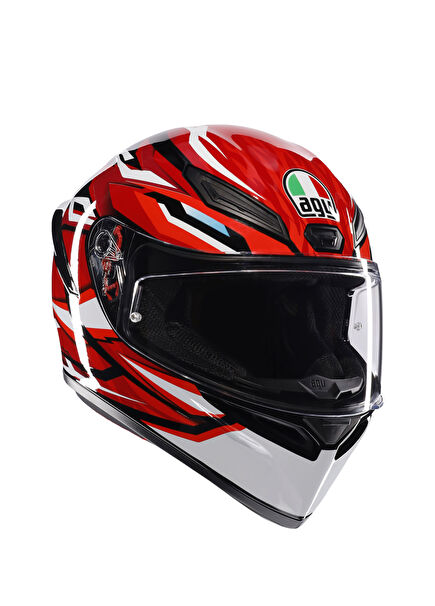 K1 S Lion Black Red White Configuration Closed Motorcycle Helmet