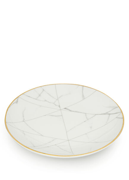 White Marble Pattern Porcelain Plate