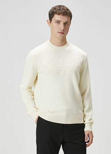 Beige Wool Knitwear