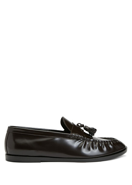 Dark Brown Womens Leather Loafer