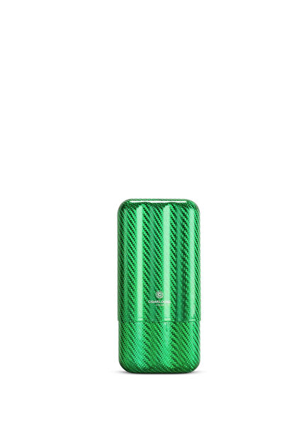 Green Carbon 60 Ring 3 Piece Cigar Case