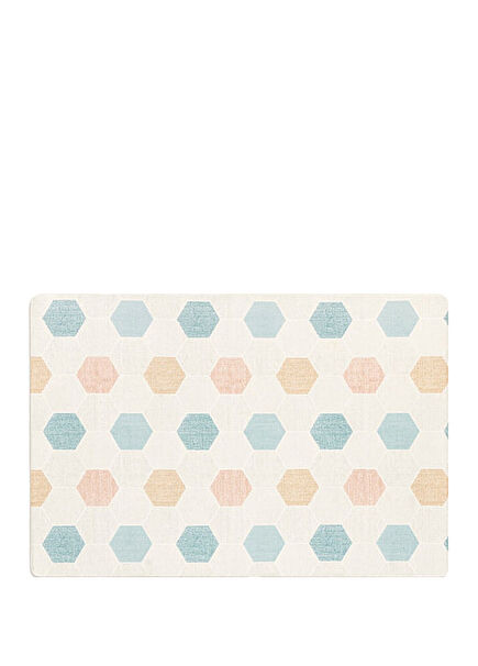 Pastel Honeycomb Children's Play Mat and Rug 230 x 140 cm