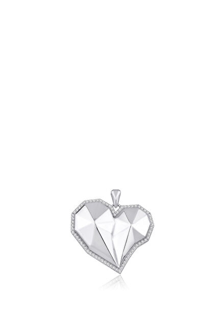 Love 925 Rhodium Plated Women's Charm on 925 Sterling Silver