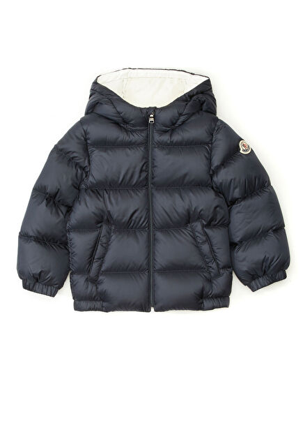 Lacivert Kapüşonlu Erkek Çocuk Ceket
