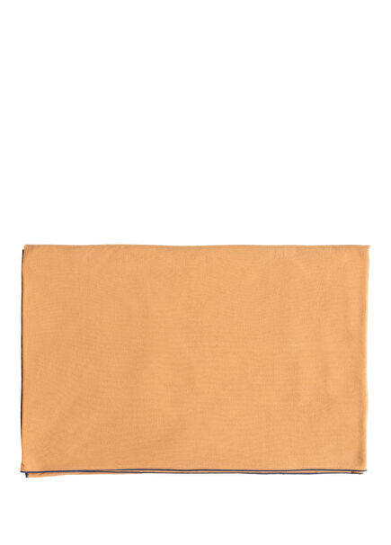 Solid Overloklu Tarçın Pamuklu Masa Örtüsü 160x320 Cm