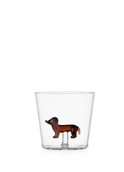 Dogs Sausage Figure Glass Water Glass