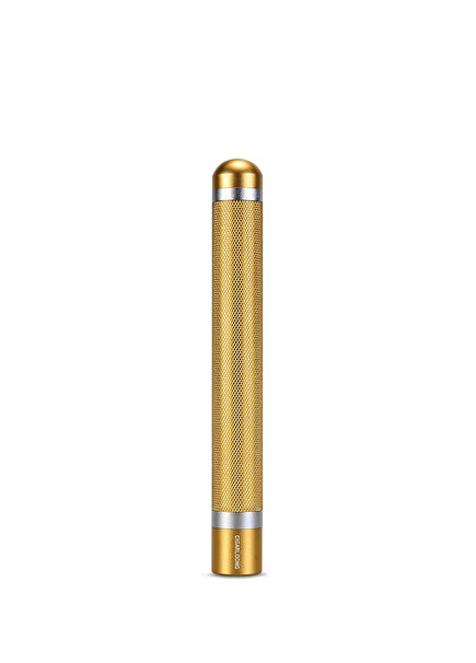 Single Gold 56 Ring Piercing Stand Metal Cigar Case