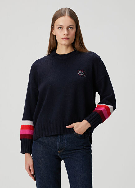 Navy Blue Wool Sweater