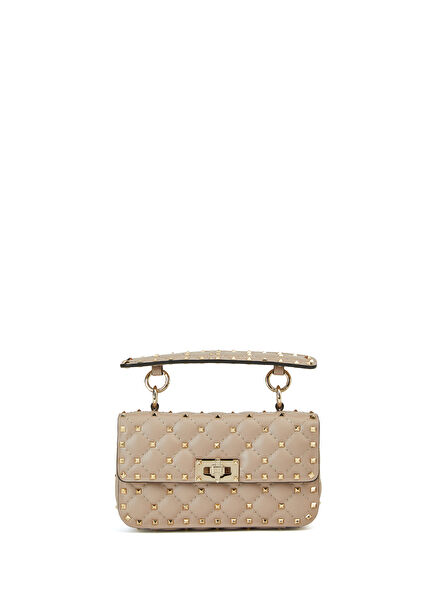Small Rockstud Spike Pudra Kadın Deri Çanta