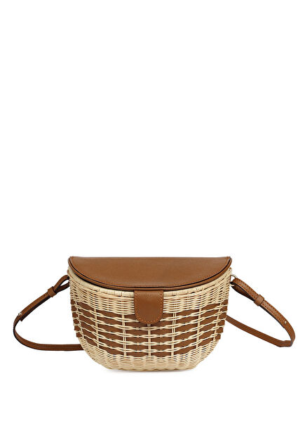 Bridgette Tan Hasır Kadın Omuz Çantası