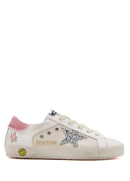 SuperStar Pembe Beyaz Kız Çocuk Deri Sneaker