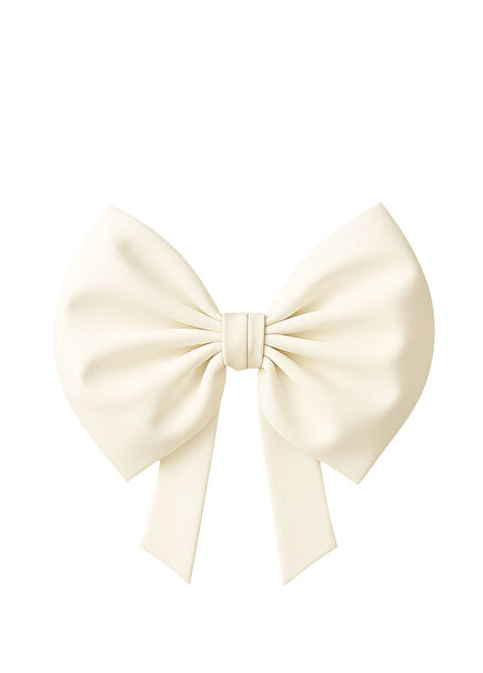 Christmas White Small Size Bow Ribbon Christmas Tree Ornament