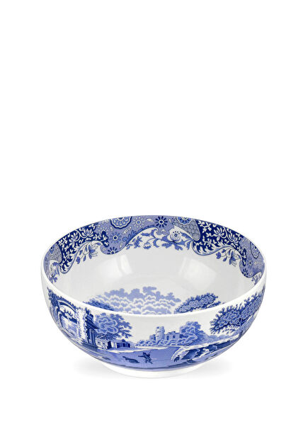 Blue Italian Porselen Salata Servis Kasesi