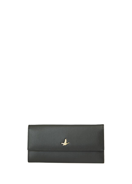 Large Black Women's Leather Wallet
